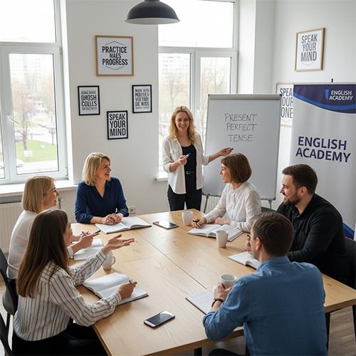 Занятие английским для взрослых