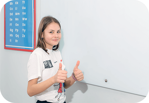 Ученики общаются на английском